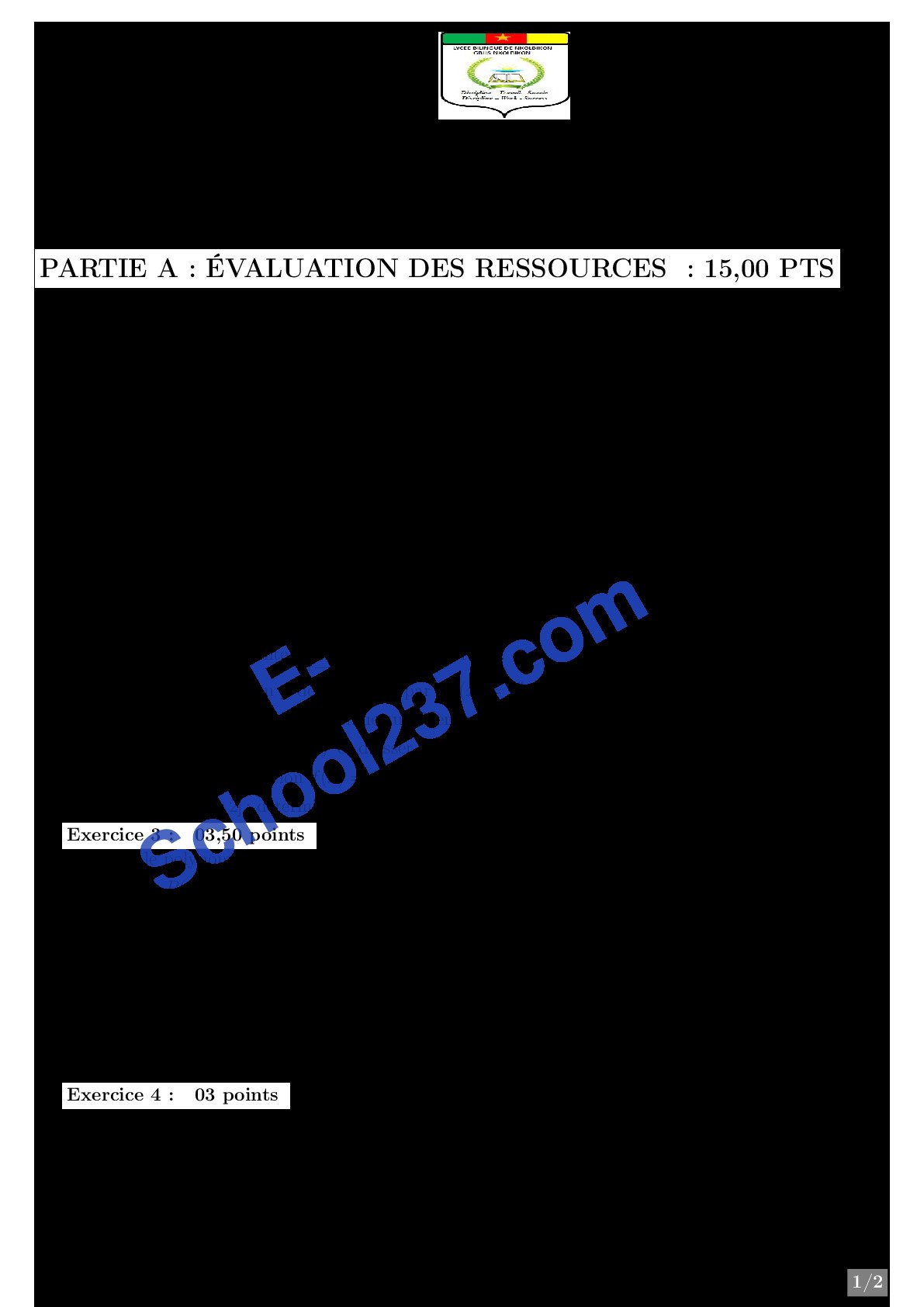 LB de Nkolbikon Tle D Eval 1 2025-2026